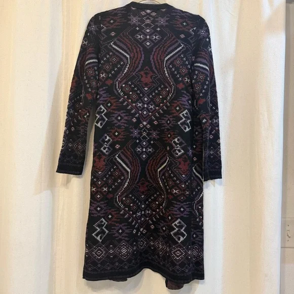 Roz & Ali Purple and Black Patterned Cardigan - Picture 2 of 4